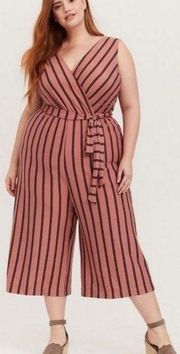 Torrid Textured Knit Culotte Jumpsuit in Rose Sz 4X