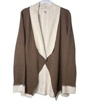 Hannah Size XL Cotton Fleece Cardigan Jacket Swing Style Shawl Collar Cozy Comfy