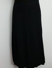 Vintage Burberry Wool Midi Skirt US Size 10 Black