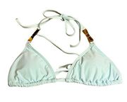 Kate spade Ice Blue Gold Embellishment Bikini Top