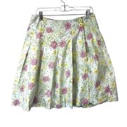 Vintage Lilly Pulitzer Pleated Wrap Skirt with Pink and Green Floral Print SZ 6
