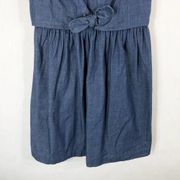 Boutique by Jaeger Size 6 Dress Blue Mini A Line Solid Back Zip Short Sleeve 758