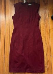 M.M. LaFleur Pinot Red Career Maggie Sheath Dress in Textured Ponte Knit Sz 8