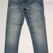 Pilcro & Letterpress Anthropologie Straight Leg Denim Jeans women's size 28