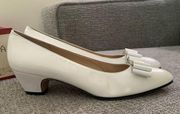 Vintage Salvatore Ferragamo Calf Leather Shoes in size 6.5 AAA Extra Narrow