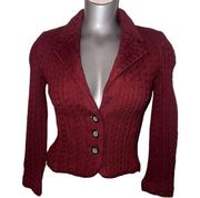 525 AMERICA Cable Knit Sweater Blazer Size S