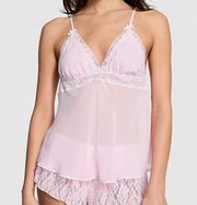 NWT victoria’s secret pink by frankie’s bikinis - honeysuckle chiffon tank top