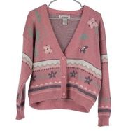 Vintage 62 East Pink Cottagecore Cardigan Sweater