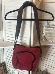 Duluth Trading Co Adjustable Strap Canvas Crossbody Bag Red