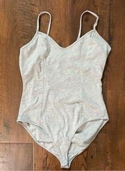 PRIMARK grey spaghetti strap bodysuit, size 12