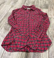 Stetson Red Flannel Button Up Size Small