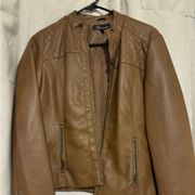 NWOT Baccini Brown Leather Jacket