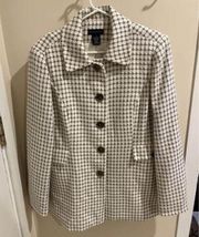 RAFAELLA Geometric Wool Blend Coat Sz 14