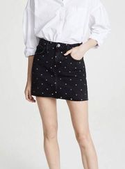 Current/Elliott The 5 Pocket skirt in dot-print