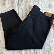 H&M 24 //  Denim NWT Black Ultra High Waist Loose Mom Ankle Length Jeans