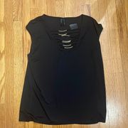 Guess by marciano black and gold top