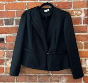 VTG JERRY LEIGH California black puff-sleeve blazer, size 13/14 (modern 10)