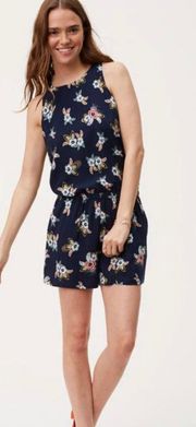 NWT  Loft Navy Floral Romper