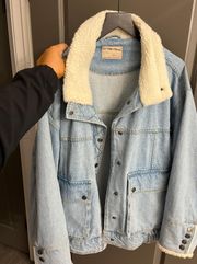 NWT  Denim Bomber Jacket