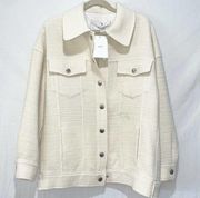 A.L.C. Benson Wool Blend Jacket In Off White