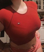 RED VINTAGE CROP-TOP! (NEVER WORN!)