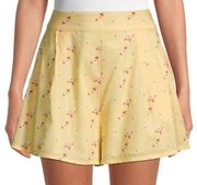 We Wore What Etoile Shorts High Waist Flowers Impala Yellow White. Size XS. EUC!