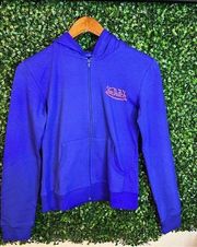 New Von Dutch Neon Blue Signature Full Zip Hoodie Size Med Y2K