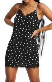 Polka Dot Dress With Lace Trim