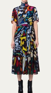 NWT  Midi Dress with Fancy Butterfly Print