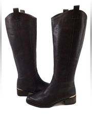 Louise Et Cie Brown Leather Knee High Riding Boots Women Size 9