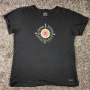 Life is Good  Women’s Crusher Tee Compass Short Sleeve Shirt Size Large