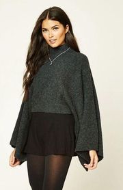 Contemporary Turtleneck Wide-sleeve Sweater