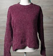 Cotton Emporium Sweater Chaser Lurex Scallop Hem Pullover Sweater Medium NWT