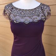 PURPLE SIZE 4 SEQUINED GOWN