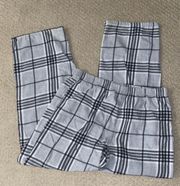 Sleepwear Neutral Plaid Loungewear Pajama Pants Size Small