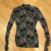 DVF mesh printed turtleneck top size medium