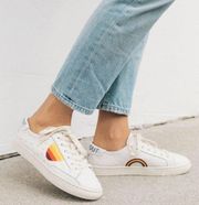 Soludos x Lockhart Embroidery White Leather Sneakers