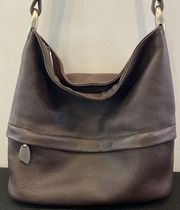 St Johns Bay Leather Purse Brown Soft Shoulder Bucket Tote