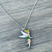 tinker bell  necklace color silver gren NEW