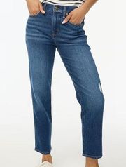NWT J. Crew Relaxed Boyfriend Jean in All-Day Stretch, Jules Wash, 27