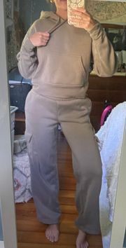 Taupe Sweat Matching Set