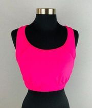 Xersion Womens Plus 1X Solid Pink Sleeveless Exercise Bra Removable Pads *