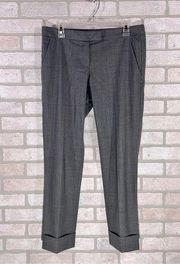 Theory Okelina Gray Cuffed Cropped Dress Pants Size 8