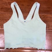 mint sports top with built in bra