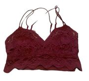 Free people, Adela, Bralette, Burgundy Size Med