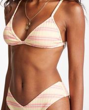 Billlabong Striped Triangle Bikini Top Size XL NWT