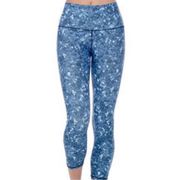 Yoga Democracy Blue Disco Sequin 7/8 Leggings Size Small