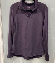 The North Face Women's Purple Crew Pull Over Sweater FlashDry Sz L