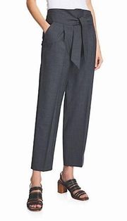 Brunello Cucinelli Tie Waist Lightweight Wool Pants