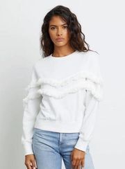 NEW Rails White Fringe Kinsley Sweatshirt